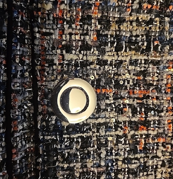 Zara Multi-Color Tweed Crossbody with Silver Chain - Picture 2 of 7